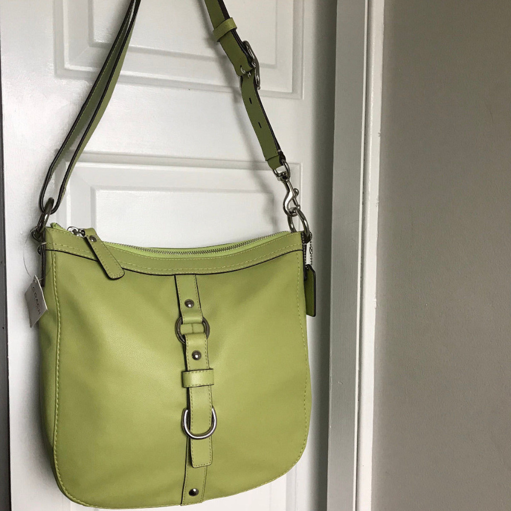 Coach NWT Chelsea Green Leather Crossbody